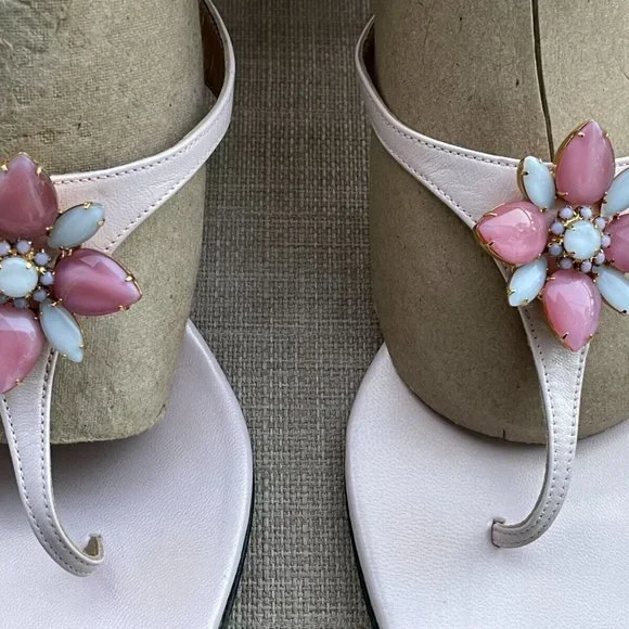 Stuart Weitzman Women Heel Sandal Shoes Leather Sole Pink Leather Upper Spain 39 - Picture 3 of 12